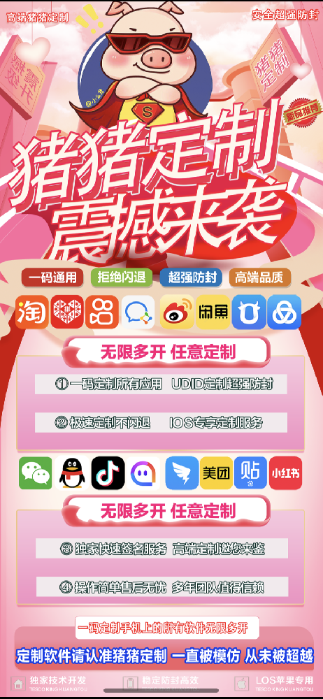猪猪定制官网-一年版本微信多开分身软件定制